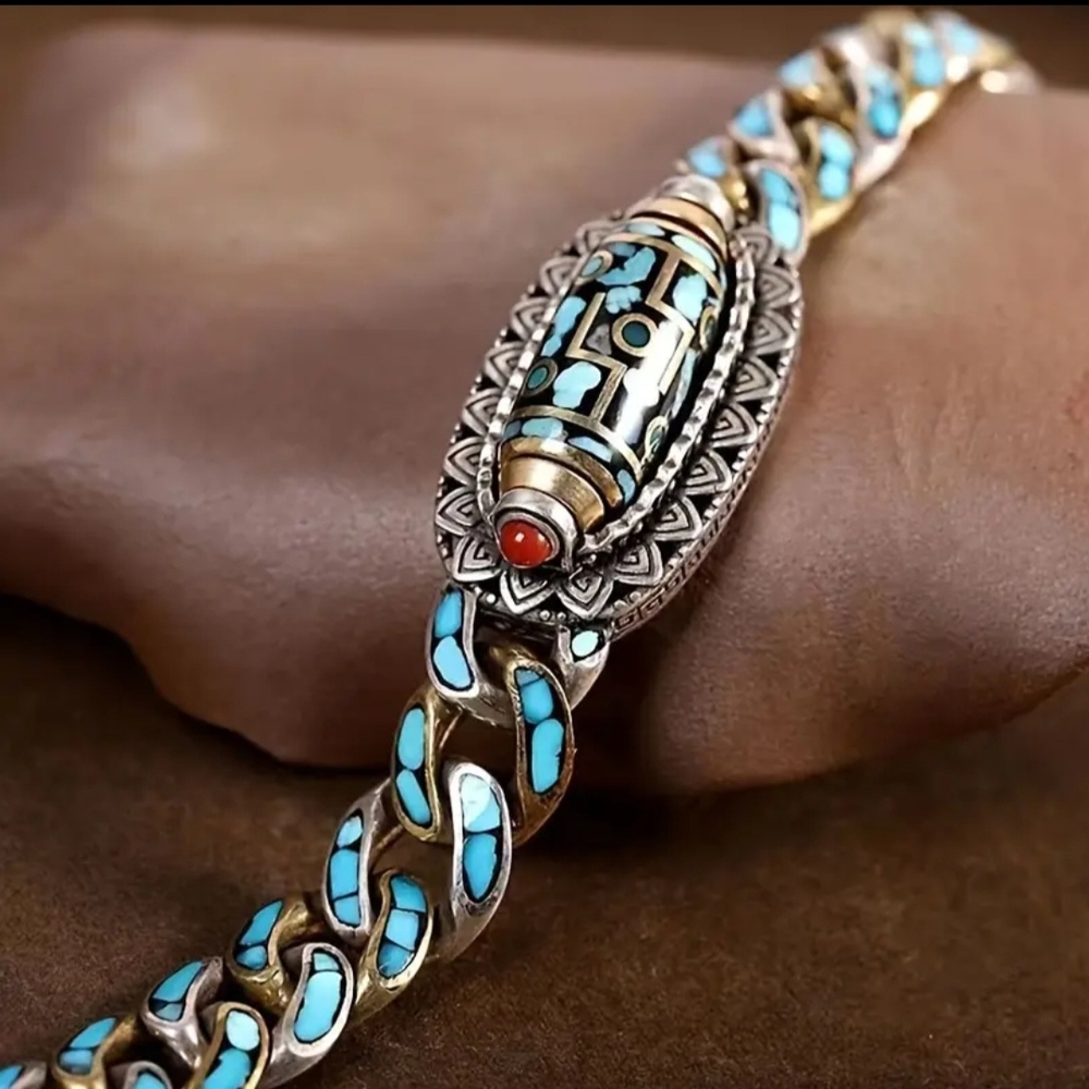 New Fashion Trend High end Six Character True Words Nine Eyed Tianzhu Bracelet